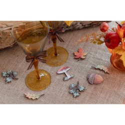 10 Coriandoli spargibili a tema Autunno Incantato - Legno. n�3