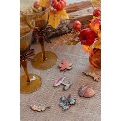 10 Coriandoli spargibili a tema Autunno Incantato - Legno. n�4