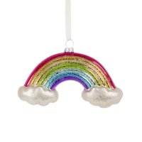 Addobbo Natalizio Arcobaleno e Nuvole (13,5 cm) - Vetro