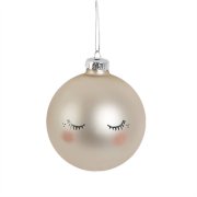 Palla di Natale Dolce Notte Perlata (6 cm) - Vetro