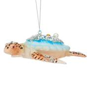 Decorazione da appendere Tartaruga marina (13 cm) - Vetro