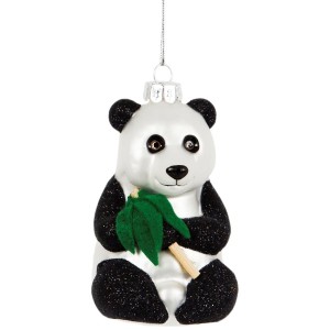 Panda Bambù da Appendere (11 cm) - Vetro