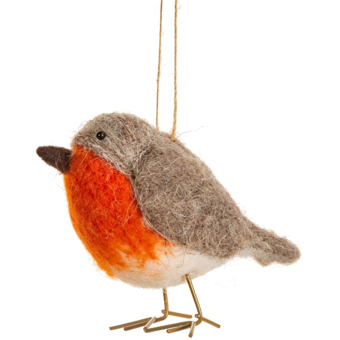 Redbird a sospensione (12 cm) - Feltro 