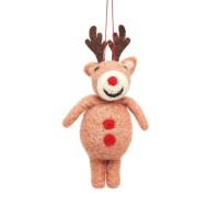 Lampada a sospensione renna (14 cm) - Feltro