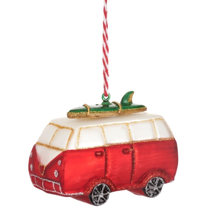 Sospensione per minibus con tavola da surf - rossa 