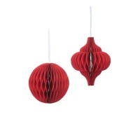 2 pendenti magnetici a nido d'ape - rossi