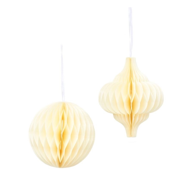 2 pendenti magnetici a nido d ape - bianchi