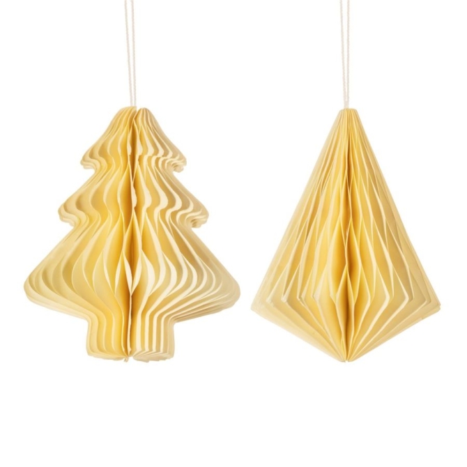2 pendenti magnetici a nido d ape in abete e diamante - bianchi 