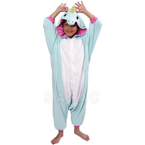 Pigiama Kigurumi Unicorno Blu Bambino