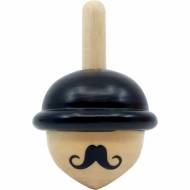 1 Trottola di Legno - Monsieur Moustache