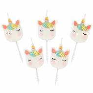 5 Candeline Unicorno Pastelo