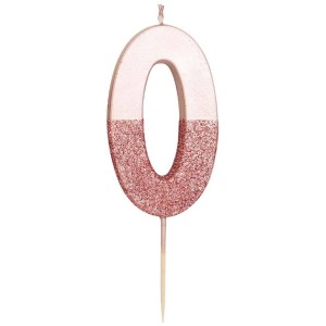 Candela 0 Glitter Rosa Gold
