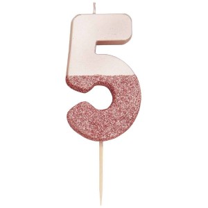 Candela 5 Glitter Rosa Gold