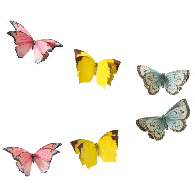 Guirlanda 3D - Fata e farfalle 