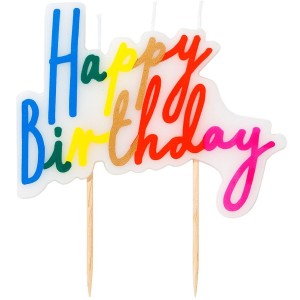 Candelina Happy Birthday Rainbow (10 cm)