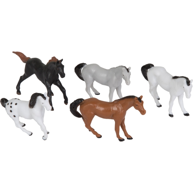 10 figure di cavallo (4, 5 cm) - plastica 