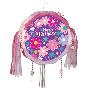 Pull Pinata dispiegabile Happy Birthday Flower