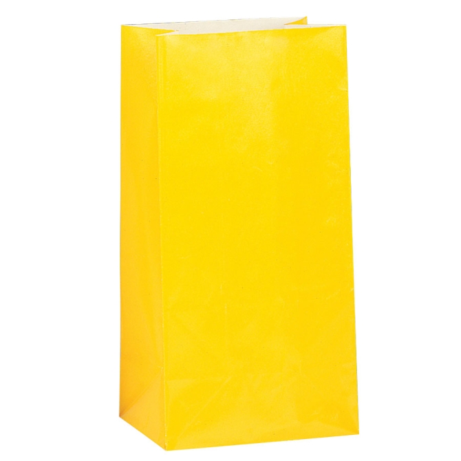 12 Sacchetti regalo Giallo 