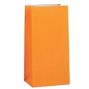 12 sacchetti di carta Arancione