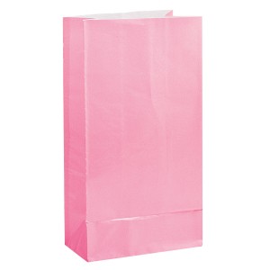 12 sacchetti di carta Rosa pastello