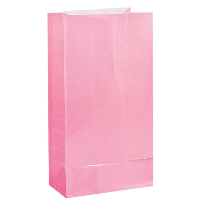 12 sacchetti di carta Rosa pastello 