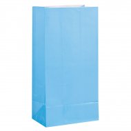12 sacchetti di carta Azzurro