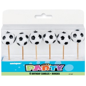 6 Candele con punta pallone da calcio