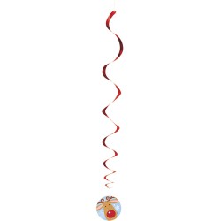 3 Festoni a spirale Babbo Natale. n°2