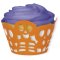 12 Wrapper per cupcake Scheletri arancioni images:#1