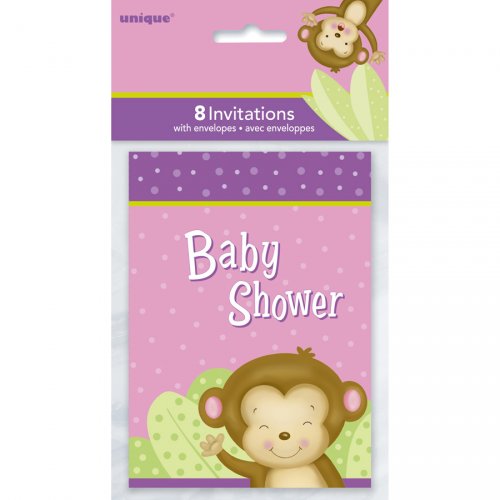 8 Inviti Baby Shower Uistitì Girl 