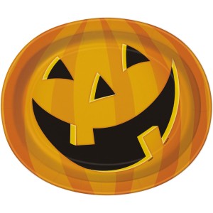 8 Piatti Ovali Smiling Pumpkin