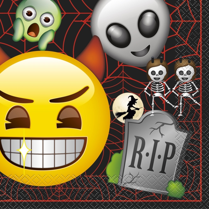 16 Tovaglioli Emoji Halloween 