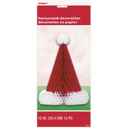 Decorazione Berretto Natalizio 3D (30 cm) - Carta a nido d ape. n1