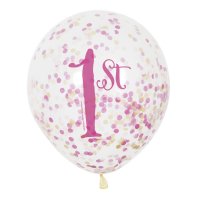 6 Palloncini trasparenti e coriandoli oro per il compleanno del tuo bambino  - Annikids