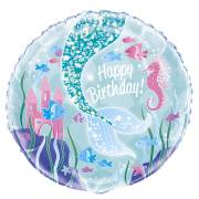 Palloncino piatto Happy Birthday Principessa Sirena