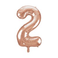 Palloncino gigante Numero 2 Rose Gold (86 cm)