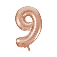 Palloncino gigante Numero 9 Rose Gold (86 cm)