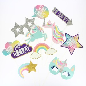 Kit 10 Photo Booth Unicorno