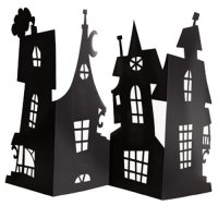 Centrotavola Silhouettes of Haunted Houses (38 cm) - Cartone