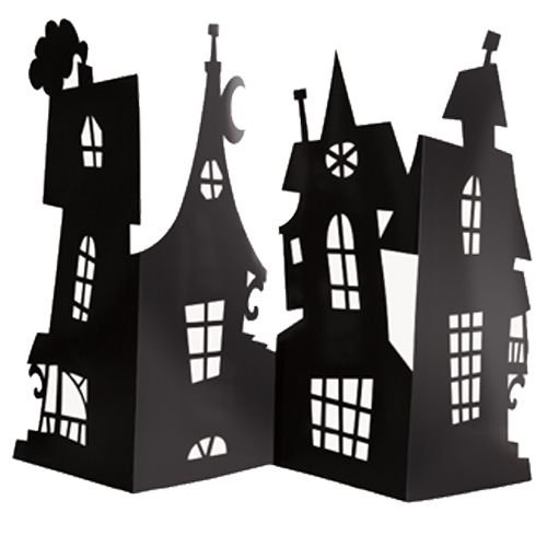 Centrotavola Silhouettes of Haunted Houses (38 cm) - Cartone 