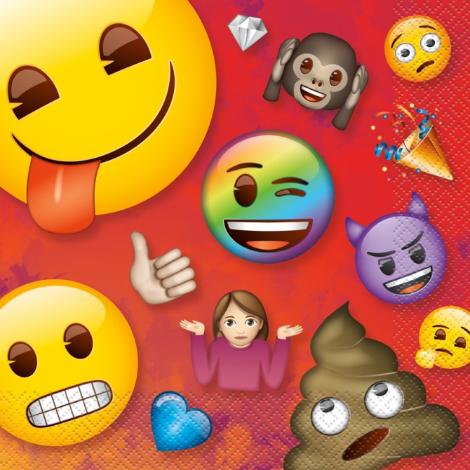 16 Tovaglioli Emoji Rainbow 