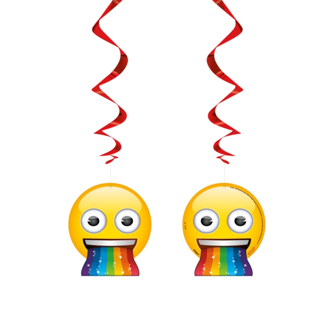 3 Ghirlande Spirale Emoji Rainbow 