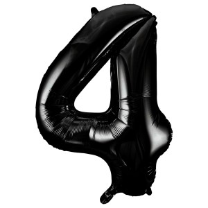 Palloncino Gigante Numero 4 Nero (86 cm)