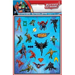 4 Fogli di adesivi Justice League. n1