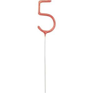 Candela magica in oro rosa 17 cm - Numero 5