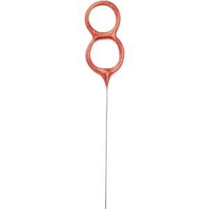 Candela magica oro rosa 17 cm - Numero 8