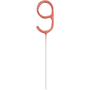 Candela magica oro rosa 17 cm - Numero 9