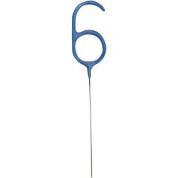 Candela magica blu 17 cm - Numero 6