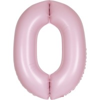 Palloncino gigante rosa opaco - Numero 0