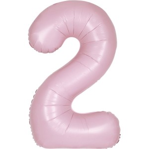 Palloncino gigante rosa opaco - Numero 2